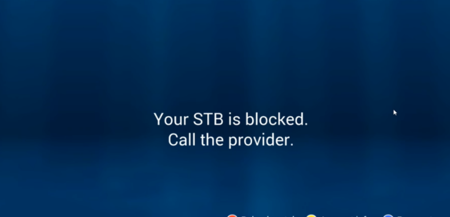 Your stb is blocked